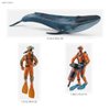 Ocean Sea Marine Animal Figure Toys Playsets 3 PCS Diver Blue Whale Model Toy Desktop Decoration Collection Party Favors Toys for Boys Girls Kids