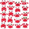 Crab Cupcake Toppers 48Pcs Crab Birthday Party Decorations Crab Theme Cake Decorations Crab Party Cupcake Picks for Ocean Sea Animals Baby Shower Supplies