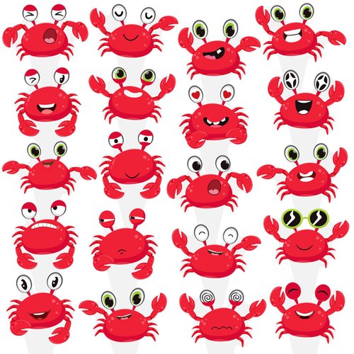 Crab Cupcake Toppers 48Pcs Crab Birthday Party Decorations Crab Theme Cake Decorations Crab Party Cupcake Picks for Ocean Sea Animals Baby Shower Supplies