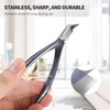 FERYES Toenail Clipper Straight Blade for Ingrown and Thick Nails - Stainless Steel and Sharp Pointed Tip Ingrown Nail Clipper – Wide Jaw Toe Nail Cutter Podiatry Tool Dark Gray