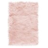 Super Area Rugs Ultra Soft & Fluffy Faux Sheepskin Rug, Light Pink 2 x 3 Feet Carpet for Bedroom Living Room