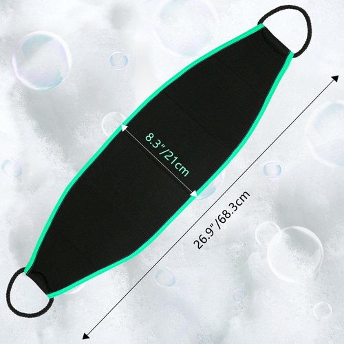 KICKLEEN Exfoliating Back Scrubber, Back Exfoliator Body Scrub Towel, Body Exfoliator Scrub Tool with Handles, Bath & Shower Back Scrub - Skin Care for Women & Men, Back Washer to Deep Clean Your Skin