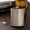 Hillside-Kit Hip Flask for Liquor 8 Oz Stainless Steel Leak proof with Funnel Flask set men flask women flask set (Silver)
