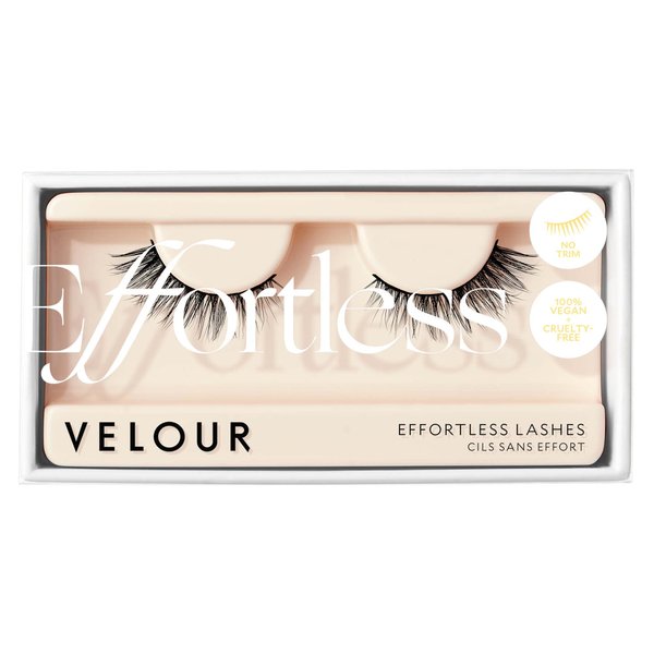 Velour Effortless Lashes - Natural-Looking False Eyelashes - Fluffy & Lightweight No-Trim Lashes – Reusable Fake Lashes All Eye Shapes - Vegan & Cruelty-Free – Lash Glue not Included (Short & Sweet)