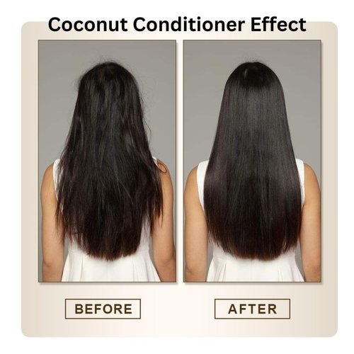 OLAZARAH Coconut Oil Daily Rehydration Leave-in Conditioner, Enriched w/Acasia Senegal, Sweet Almond Oil - Sulfate Free, Vegan, (Lot of 2)