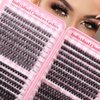 XTKDAIUI DIY Fairy Lash Clusters Kit,Premade eyelash clusters 640 PCS,Waterproof D 9-16 MIX hybrid lash clusters Thick 30D+40D+50D Natural Eyelash Extension for Beginners Diy jms011