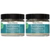 Viva Doria Remineralizing Toothpaste Peppermint | Natural Whitening Toothpaste | Fluoride Free Toothpaste, 3 Oz Glass Jar, 2 Pack