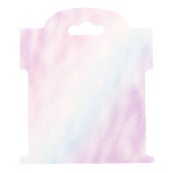 Rainbow Foil Hair-Bow Display Cards - 50 Cards Small