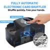 Ni-SHEN Fully Automatic Card Shuffler 1-2 Deck,USB/Battery Operated Electric Shuffler, Lower Noise Playing Card Shuffle for UNO,Poker, Phase 10,Skip-Bo,Blackjack（Black）