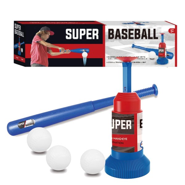 Little Bado Kids Baseball Tee, T Ball Set for Kids and Toddlers, Includes 3 Balls, Teeball Batting Tee, Outdoor Sport Toy Tball Games for Boys & Girls, Kids Ages 3-12 Years