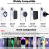TACOMEGE 2Pcs Metal Ring Sticker for Pop Socket Magnetic Grip, Magnetic Adapter Adhesive for iPhone, Magsafe Wireless Charger (White)