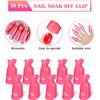 10pc Plastic Acrylic Nail Art Soak Off Cap Clip UV Gel Polish Remover Wrap Tool Gel Nail Polish Remover Clips for Fingernail Removal Soak Off Clips Wrap Cleaner Cap Clip(Pink)
