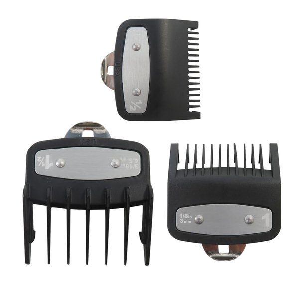 Xspeedonline Cutting Guide Comb with Metal Clip #1/2 & #1 & #11/2 Combo Set #3354 for Wahl Clippers/Trimmer