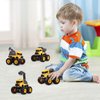 Lonandy Construction Truck Toy Push and Go Car Toys for Boys and Girls, Friction Powered Toy Car Set Include Crane Mixer Excavator Dump Truck, Party Supplies for Toddlers Kids Ages 3+