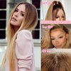 Ombre Blonde Lace Front Wig Human Hair,Glueless Blonde 13x6 HD Lace Front Wigs Human Hair Pre Plucked #4/27 Colored Ombre Brown to Blonde Straight Lce Frontal Human Hair Wig for Women Free Part