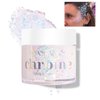 IONSGAKO White Body Face Glitter Gel Makeup Hair Glitter Gel Long Lasting Shiny Holographic Chunky Sequins Halloween Festival Face Paint Glitter Gel Makeup - 01 Sparkling White