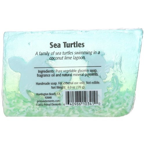 Primal Elements Bar Soap in Shrinkwrap, Sea Turtles, 6 Ounce