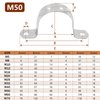 Suiwotin 10PCS M50 (2 Inch) Conduit Clamps, Stainless Steel Two Hole Strap U Bracket Rigid Pipe Strip, Cable Clamp Hanger with 2 Holes Fit for 2 inch Pipes OD