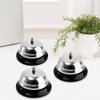 Fasmov 6 Pack 3.4 Inch Diameter Call Bells, Chrome Finish Customer Service Bell, Desk Bell Service Bell for Hotels, Schools, Hospitals, Customer Service, Warehouses