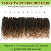 Silike 10packs Yanky Twist Crochet Braids Hair Extensions (T27, 10)