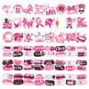 HOWAF 96 Pieces Breast Cancer Awareness Tattoos Face Tattoos Pink Ribbon Waterproof Temporary Tattoos Stickers for Girls Hope Fight Breast Cancer Party Fundraising Event Face Body Tattoo Accessories