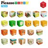 PicassoTiles Magnet Cube Prehistoric World Themed Mix and Match Building Block Construction Toy with 4 Magnetic Cubed Dinosaur Character Action Figures STEM Education Sensory Pretend Play Age 3+ PMC04