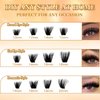 Fluffy Lash Clusters 10-20mm Thick 200D Cluster Eyelash Extensions 224 Pcs D Curl Volume Eyelash Clusters 3D Natural Lash Clusters False Eyelashes DIY at Home, by Anforlin