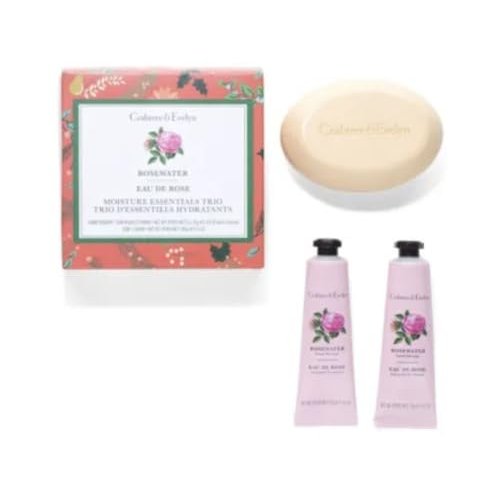 Crabtree & Evelyn Rosewater Bar Soap & Hand Therapy Gift Set