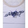 Rumtock Blue Hair Comb with Earrings for Women Girls Wedding Bridal Hair Piece Handmade Bnaquet Prom Jewelry