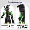 Outgoto Pre-Assembly 3D Printed 5.54'' Dummy13 Action Figure, Multi-Jointed Tian13, Articulated T13 Desktop Decoration,12 in 1 Accessories, Best Birthday Festival Gift (Black Mix Green)