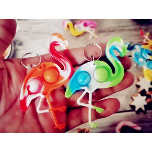 30 Packs Funny Summer Present Unique Mini Flamingo Assorted fidgets Bubble Toys for Kids Children Classroom Students Gifts from Teacher,Birthday Party Favors