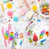 Xenorik Popsicle Birthday Plates And Napkins Party Supplies - Ice Cream Popsicle Party Decorations Dinnerware, Plate, Cup, Napkin, Fork, Summer Popsicle Baby Shower Decorations Tableware | Serve 24