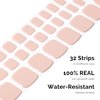NAILOG Semi Cured Gel Nail Strips, Toe Nail Polish Strips with Glossy Gel Finishing | 32 Pieces Long Lasting Pedi Stickers | Dusty Rose