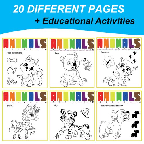 Paint with Water Books for Toddlers - Watercolor Painting Book - Children Arts and Crafts for Kids Ages 2-4 4-8 - Toddler Activities 2 3 5 4 Year Old - Art Craft Kits - Water Coloring Book Animals