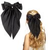 OOTDAY Hair Bows, Big Hair Bows for Women, Hair Ribons, Oversized Long Tail Hair Bow, Cute Hair Accessories for Women Birthday Gifts Kids(Black)