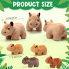 Hollowfly 5 Pcs Capybara Stuffed Animals Capybara Plush Set Gift for Kids Mommy with 4 Cute Babies Inside Soft Stuffed Capybara Plushies for Boys Girls Birthday Party Favors(Light Color)