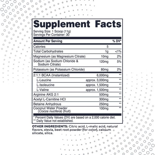 Type Zero Ultra Clean Vegan BCAA Powder + Electrolytes (Hawaiian Punch | 6G) 2:1:1 Sugar-Free/No Sucralose BCAAs Amino Acids Supplement for Women/Men - Best BCAA Vegan Amino Acids After Workout Drink