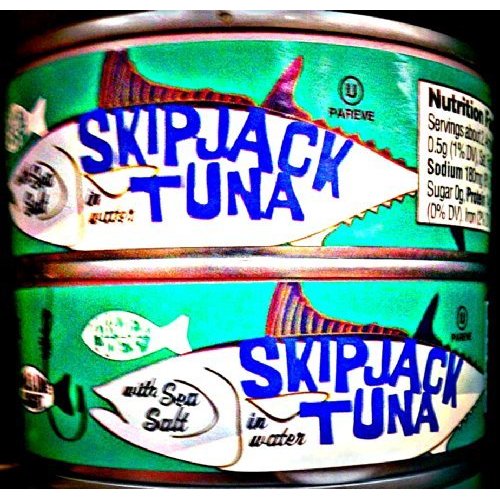 2 Pack Skipjack Tuna Pole Caught in Sea Salt and Water