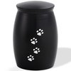 LINES ARTE Pet Urns for Dogs Ashes Small, 2.7x1.7Inch Black Aluminum Dog/Cat Urn for Ashes Small, Keepsake Pet Urns for Cats