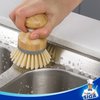 MR.SIGA Bamboo Palm Brush, Scrub Brush for Dishes Pots Pans Kitchen Sink Cleaning, Pack of 2