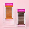 TDANCE Dark Brown Lash Extensions Colored Lash Extensions 0.03/0.05/0.07mm C/D Curl Premium Brown Lashes Salon Use Brown Eyelash Extensions(Dark Brown,0.05-D,8-15mm)