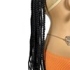 VAVANGA Box Braided Drawstring Ponytail - 26 Inch Long 3X Box Braids Ponytail Hairpiece Clip-in Braiding Drawstring Ponytail Crochet Braided Hair Extensions for Black Women(#1, 26”)