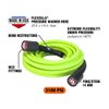 Flexzilla Pressure Washer Hose with M22 Fittings, 1/4 in. x 25 ft., ZillaGreen - HFZPW3425M-E