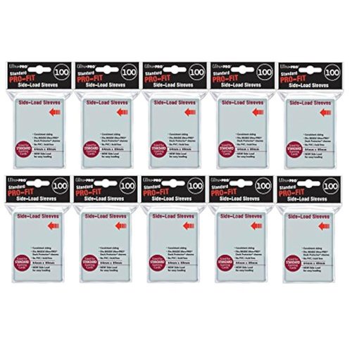 (1,000) ULTRA PRO PRO-FIT Side Loading Inner Card Sleeves MTG Pokemon STANDARD Deck Size (10 packs of 100) [Double Sleeving]