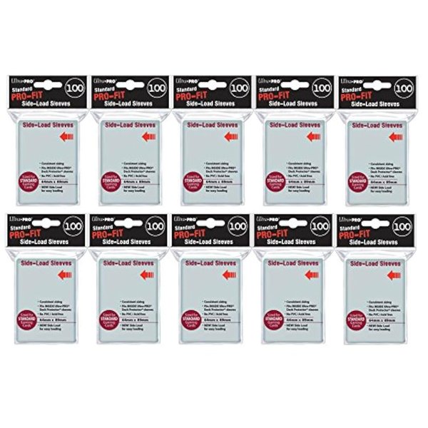 (1,000) ULTRA PRO PRO-FIT Side Loading Inner Card Sleeves MTG Pokemon STANDARD Deck Size (10 packs of 100) [Double Sleeving]