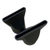 2PCS Plastic Salon Hair Dryer Nozzle Replacement Narrow Concentrator Replacement Blow Flat Hair Drying Nozzle Black(Hairdryer for barbershop)