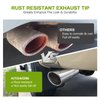 AUTOSAVER88 2.5 Inch Inlet Exhaust Tip, 2.5" Inlet 3" Outlet 6" Overall Length Chrome Polished Stainless Exhaust Pipe Tip for 2.5" Outer Diameter Tailpipe, Rolled Angle Cut, Bolt/Clamp-On, Universal