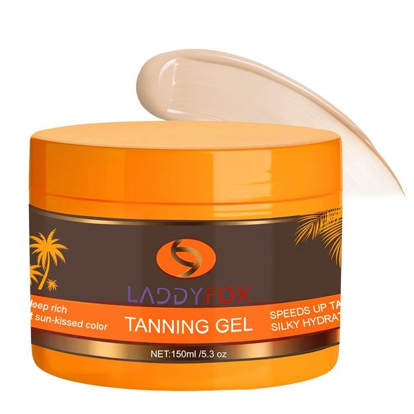 Luxury Intensive Tanning Gel, Natural Tanning Accelerator Cream Gel, Tanning Gel for Outdoor Sun, Tanning Butter for Outdoor Sunbath 5.3Oz