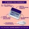 Unicorn Snot Face & Body Glitter Gel - Cosmetic-Grade Holographic Glitter - Stocking Stuffers for Women, Gifts for Teen Girls - Safe for Face, Easy Application & Removal -Silver Glitter, 1.7oz (Disco)