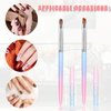 TOYMIS 2pcs Nail Polish Clean up Brush, Nail Pen Painting Tools Nail Remover Brush for Nail Art Design & Polish Mistake Cleaning